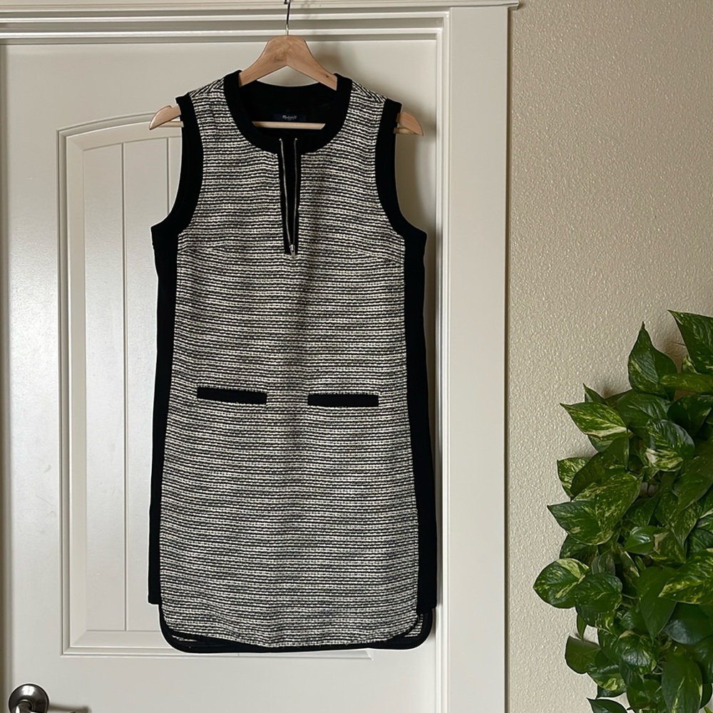 Madewell Tweed Shift Weave Mini Dress